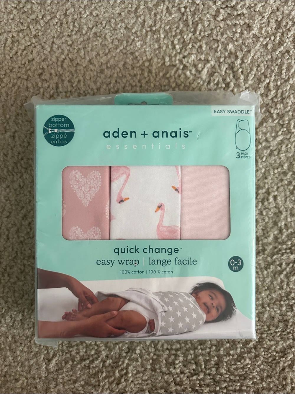NWT Aden & Anais essentials easy swaddle size 0-3M